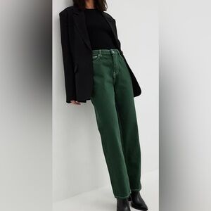 BDG Sz 30 x 32 Mom Jeans by Urban Outfitters High Rise Contrasting Stitch Denim